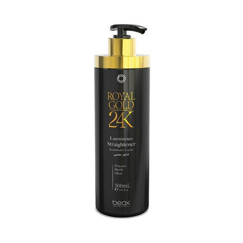 beox-royal-gold-24k-luminous-straightener-mascar.jpg BEOX Royal Gold 24K Luminous Straightener - mascara prostująca nanoplastia / 500ml - Image 1